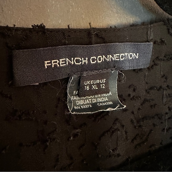 French Connection black front button blouse | size xl - Picture 7 of 7